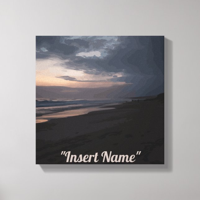 Twilight am Meer Leinwanddruck (Vorderseite)