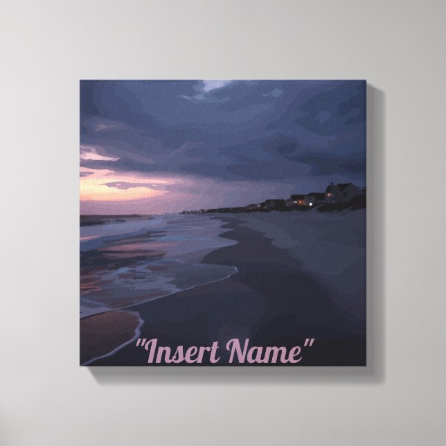 Twilight am Meer Leinwanddruck (Vorderseite)