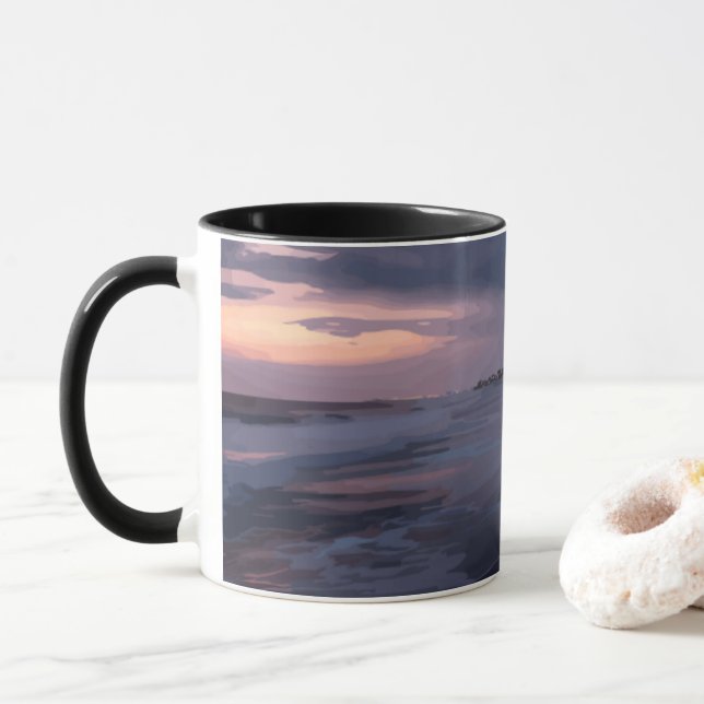 Twilight am Meer Tasse (Mit Donut)