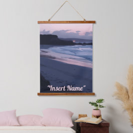 Twilight am Meer Wandteppich Mit Holzrahmen