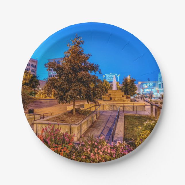 Twilight auf dem Park Central Square Pappteller (Vorderseite)