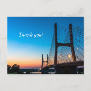 Twilight auf der Bill Emerson Bridge Vielen Dank Postkarte