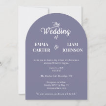Twilight Bloom Minimal Wedding Einladung