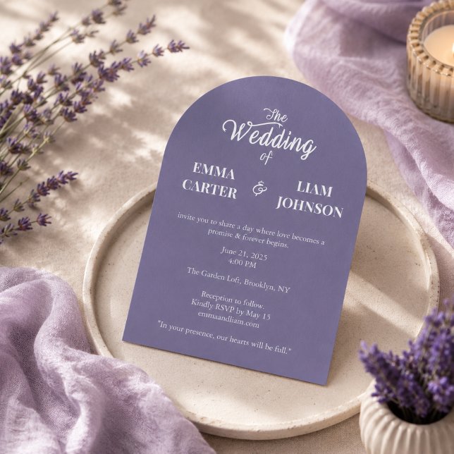 Twilight Bloom Minimal Wedding Einladung (Von Creator hochgeladen)