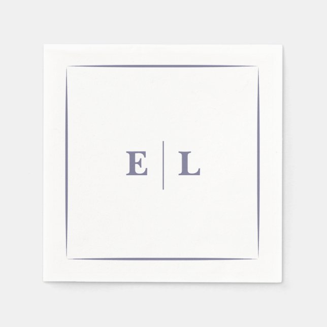 Twilight Bloom Minimal Wedding Serviette (Vorderseite)