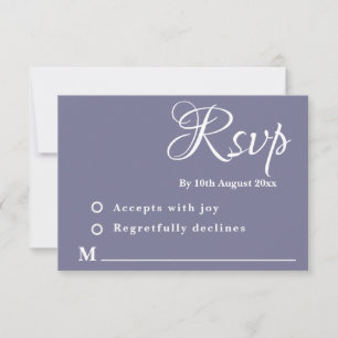 Twilight Bloom Minimale Hochzeitsantwortkarte RSVP Karte