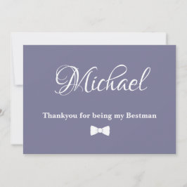 Twilight Bloom Minimaler Trauzeuge Thankyou Card Dankeskarte