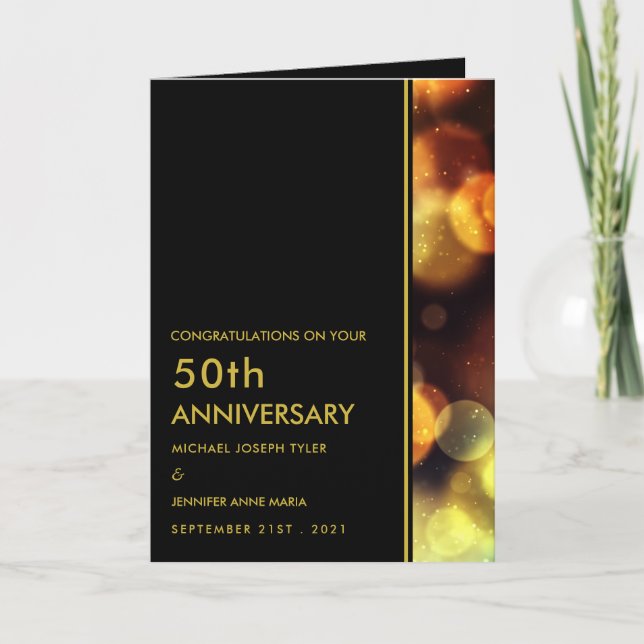 Twilight Bokeh Lights, Jahrestag Karte (Vorderseite)