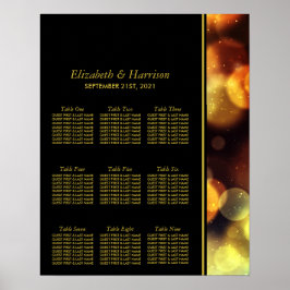 Twilight Bokeh Lights Wedding Seat Poster