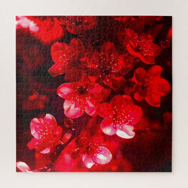 Twilight Cherry Blossom Glow Puzzle (Vertikal)