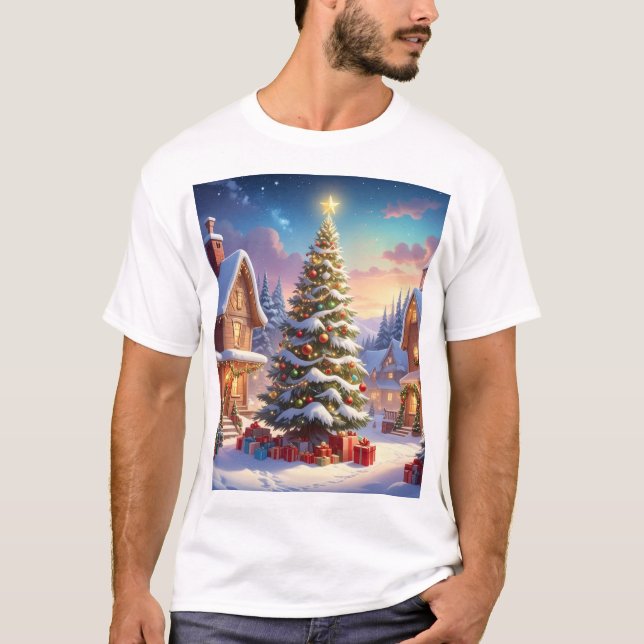 Twilight Christmas Village – Holiday Magic Under t T-Shirt (Vorderseite)