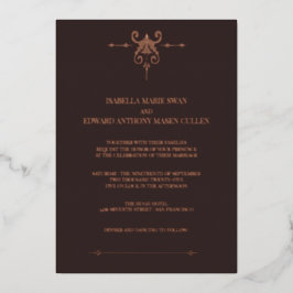 Twilight Dark Bella und Edward Wedding Folieneinladung