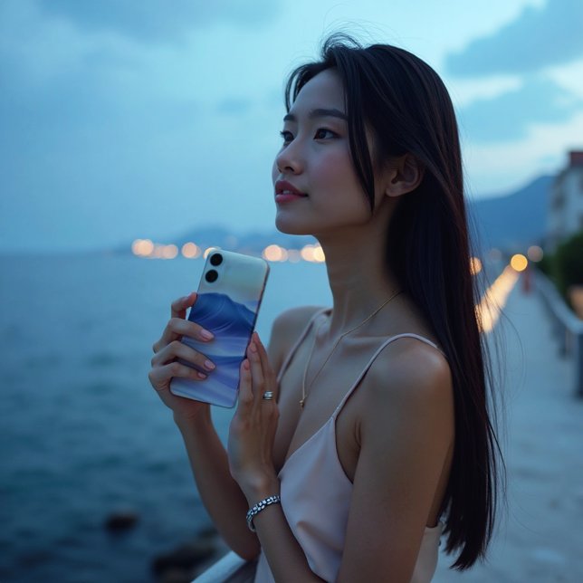 Twilight Drift Fluid Abstrakt Coastal Case-Mate iPhone Hülle (Twilight Drift Case. Lavender-dusk & deep teal waves for serene coastal tech elegance.)