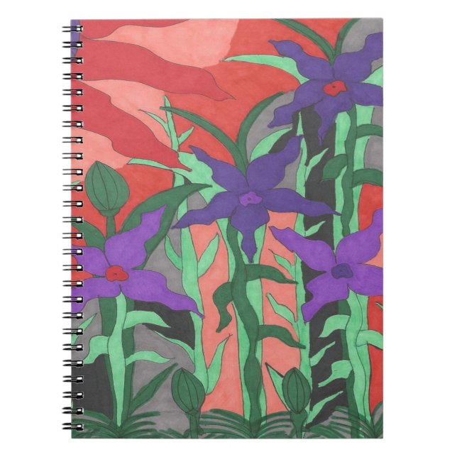Twilight Floral Garden Notizblock (Vorderseite)