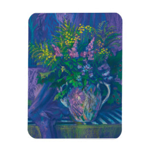 Twilight & Goldenrod Wildblumen Pastellfarben Magnet