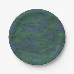 Twilight Green Camouflage Pappteller