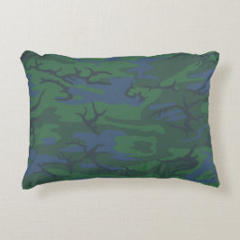 Twilight Green Camouflage Throw Kissen