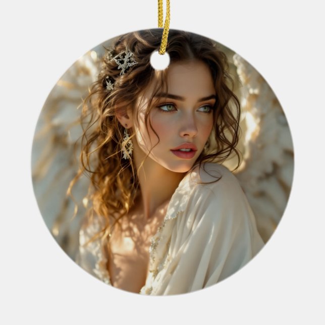 Twilight Guardian - Engel der Gilded Wings Keramik Ornament (Vorne)