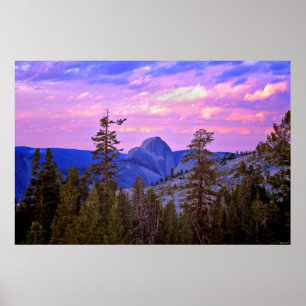 Twilight - Halb Dome - Yosemite Nationalpark Poster