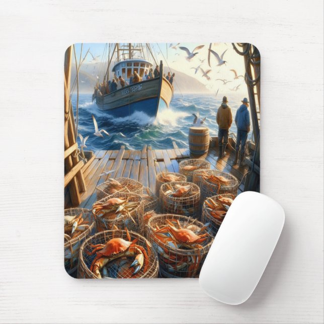 Twilight Harvest Fischer sammeln Krebse Mousepad (Mit Mouse)