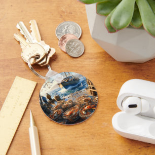 Twilight Harvest Fischer sammeln Krebse Schlüsselanhänger