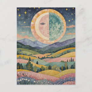 Twilight Hillside Postkarte