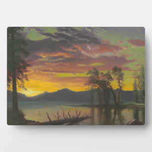 Twilight, Lake Tahoe, c.1870s (Öl auf Leinwand) Fotoplatte