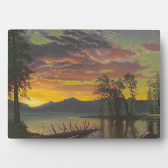Twilight, Lake Tahoe, c.1870s (Öl auf Leinwand) Fotoplatte (Vorderseite)