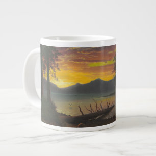 Twilight, Lake Tahoe, c.1870s (Öl auf Leinwand) Jumbo-Tasse