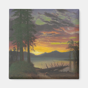 Twilight, Lake Tahoe, c.1870s (Öl auf Leinwand) Magnet