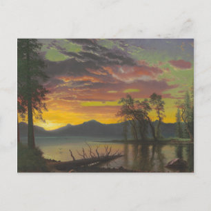 Twilight, Lake Tahoe, c.1870s (Öl auf Leinwand) Postkarte