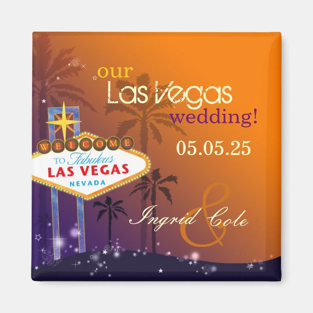 Twilight Las Vegas Wedding Save the Date Magnet (Vorne)