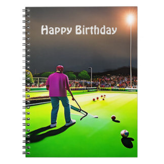 Twilight Lawn Bowls spielen - GeburtstagsNotebook Notizblock
