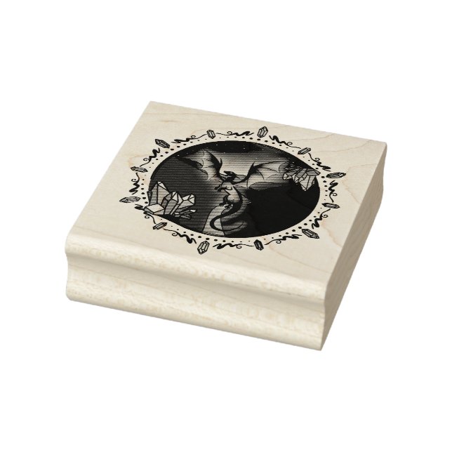 Twilight Magical Crystal Elegant Amethyst Dragon Gummistempel (Stempel)