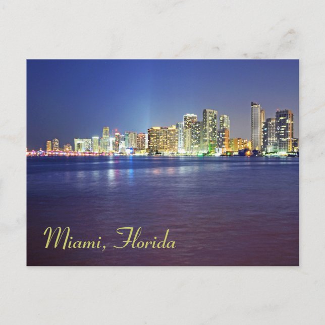 Twilight Miami, Florida Postkarte (Vorderseite)