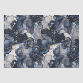 Twilight Navy Blau und Grau mit antiken Gold Seidenpapier
