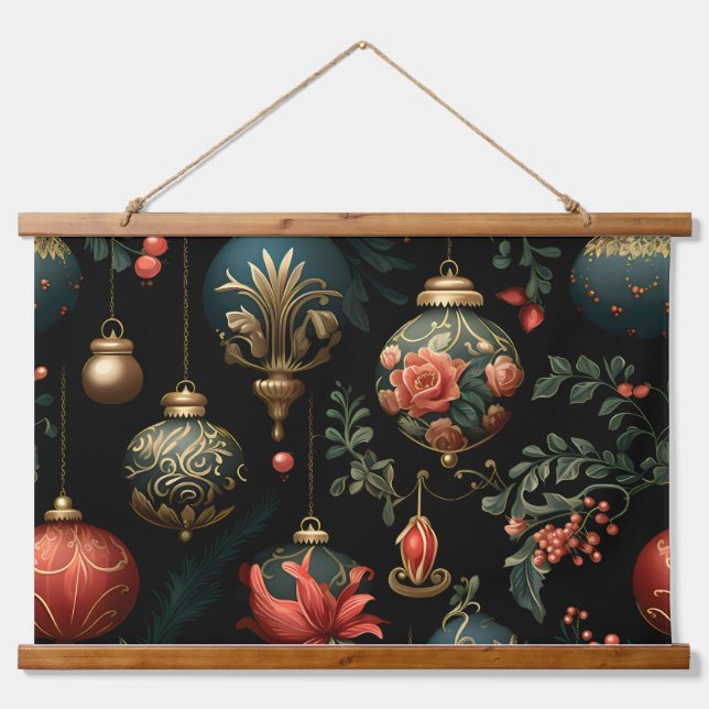 Twilight Ornament Garden Wandteppich Mit Holzrahmen (Vorne)