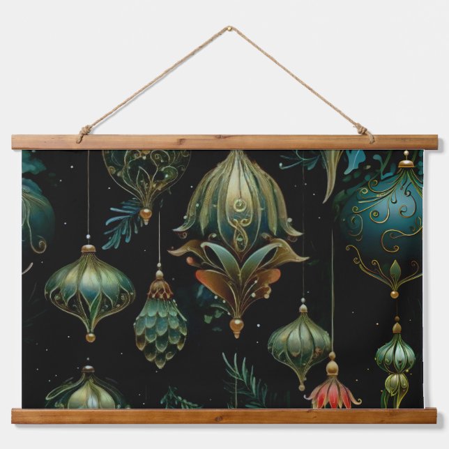 Twilight Ornament Garden Wandteppich Mit Holzrahmen (Vorne)