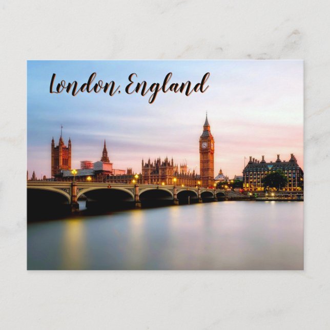 Twilight Over Westminster – London Postkarte (Vorderseite)