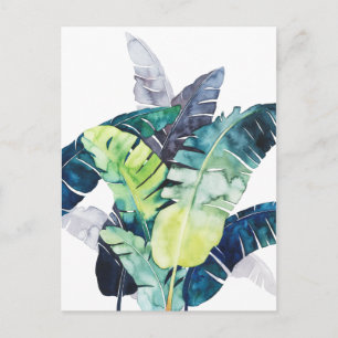 Twilight Palms - Palm Blätter Postkarte