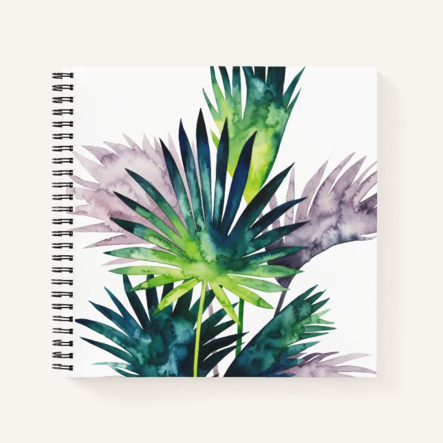 Twilight Palms - Palm Fronds Notizbuch (Vorderseite)