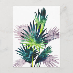 Twilight Palms - Palm Fronds Postkarte