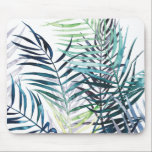 Twilight Palms - Tropische Blätter Mousepad<br><div class="desc">"Twilight Palms I" von Grace Popp. Die tropische Vegetation im Aquarell-Stil.</div>