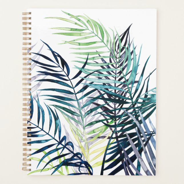 Twilight Palms - Tropische Blätter Planer (Vorderseite)
