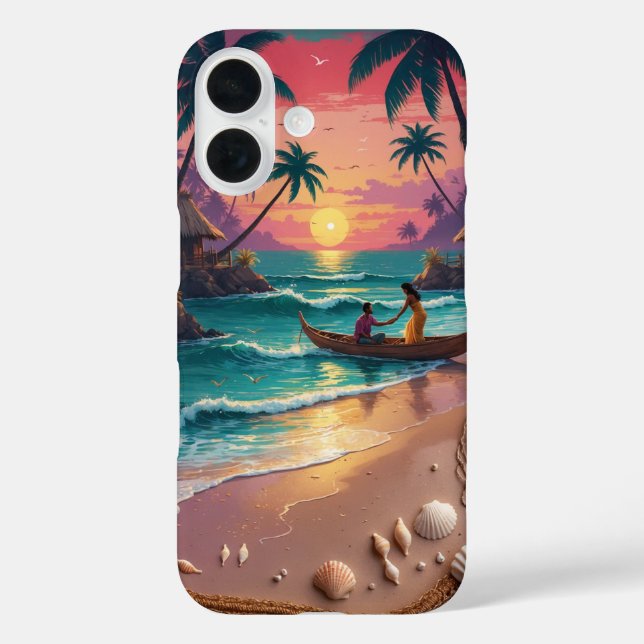 Twilight Parting Coastal Art Case-Mate iPhone Hülle (Rückseite)