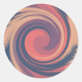 Twilight Pink und Blue Vortex Runder Aufkleber