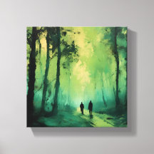 Twilight Promenade auf dem grünen Wald