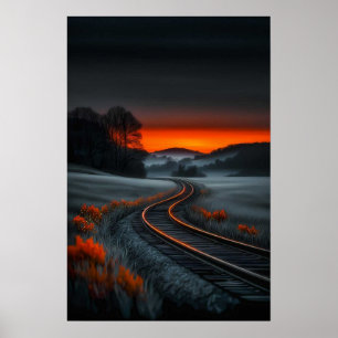 Twilight Rails: Pfad zum Horizont Poster