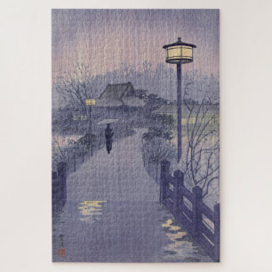 Twilight Rain auf dem Weg nach Shinobazu in Japan Puzzle