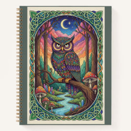 Twilight River Owl Zentangle Forest Journal Notizbuch